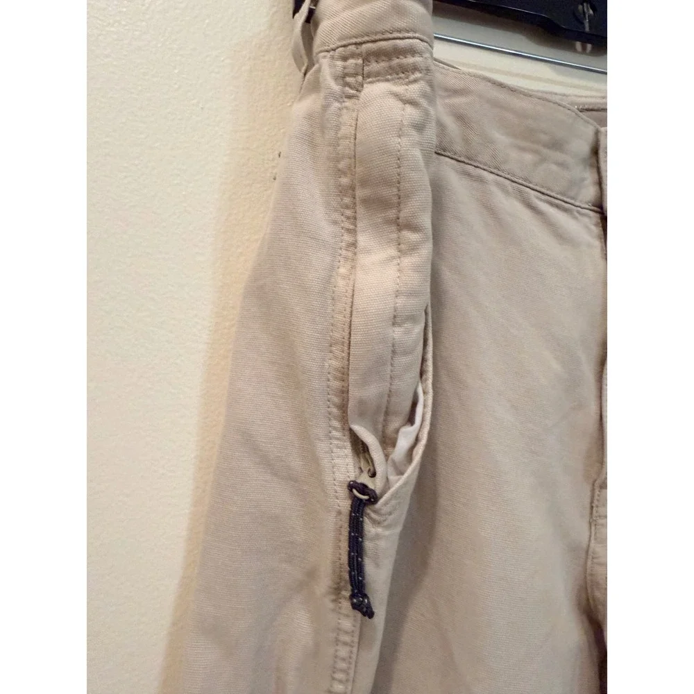 Columbia Mens Canvas Utility Pants 38x32 Tan Cargo Pockets Gorpcore